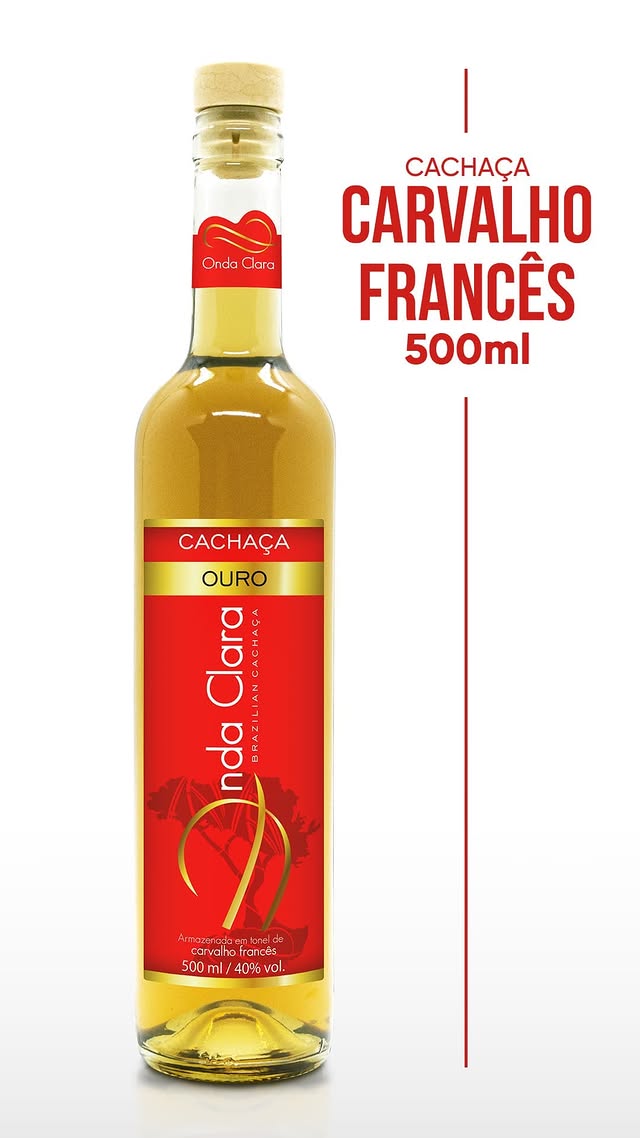 CACHAÇA CARVALHO FRANCÊS ONDA CLARA 500 ML