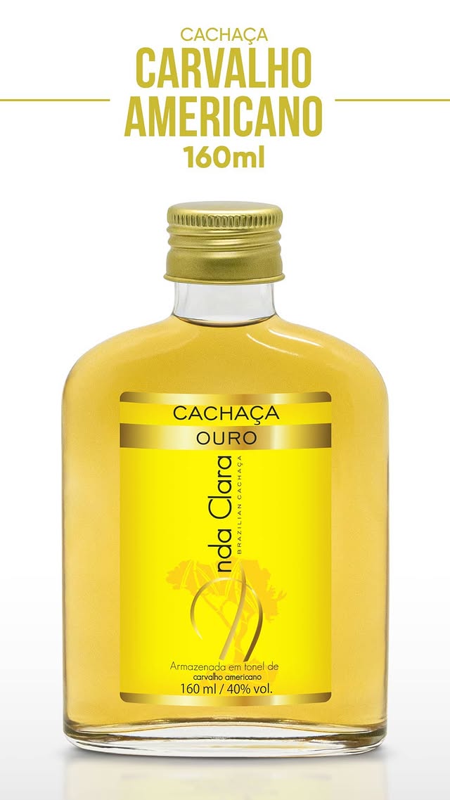 CACHAÇA CARVALHO AMERICANO ONDA CLARA 160 ML