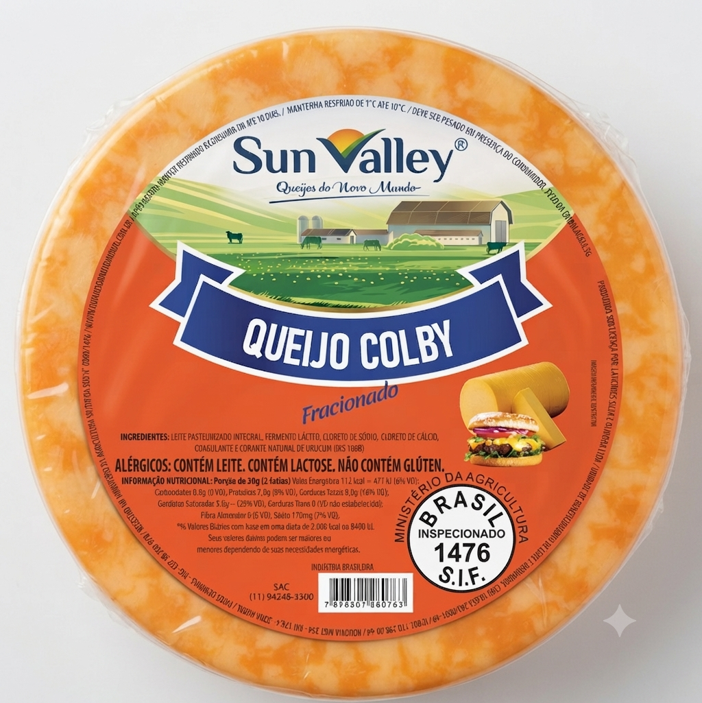 QUEIJO TIPO COLBY SUN VALLEY FRACIONADO 180G
