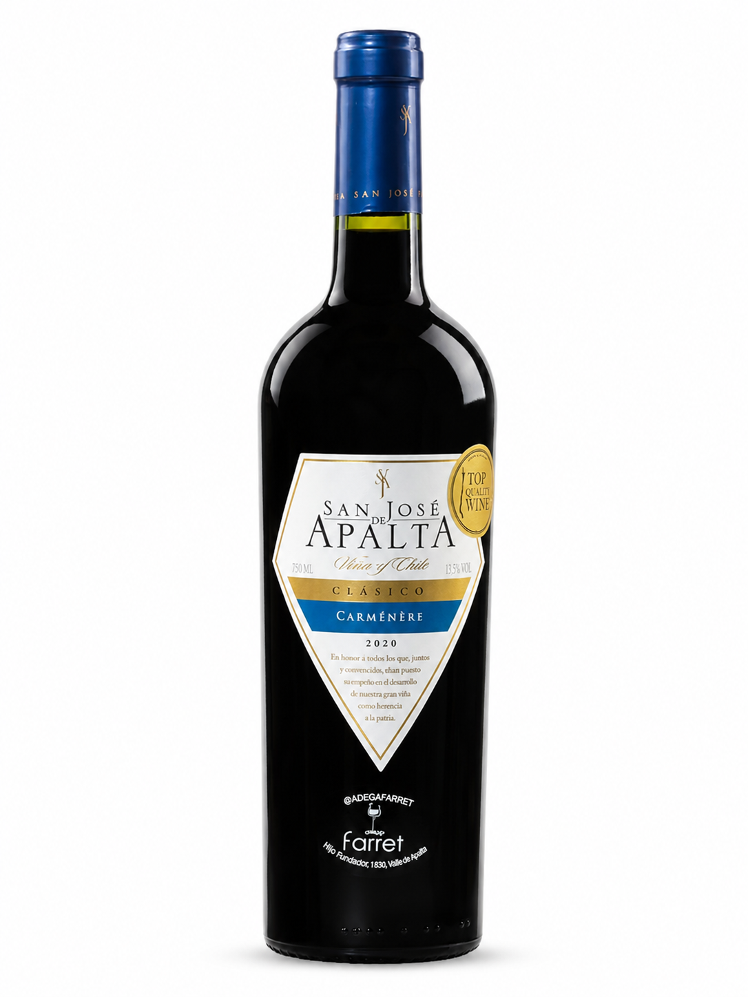 VINHO CHILENO SAN JOSÉ DE APALTA CLÁSICO CARMENERE